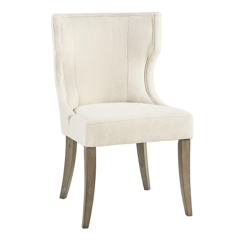 Chaise rembourrée à oreilles, Crème