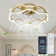 Shaynne 19'' Flower Design Dimmable Ceiling Fan with LED Light and Remote