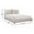 Lenore Modern Chenille Upholstered Platform Bed with Pillow Headboard-877161508