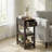 24'' Tall End Table, Narrow Side Table with Drawer and Shelves for Small Space-664805225-633413261