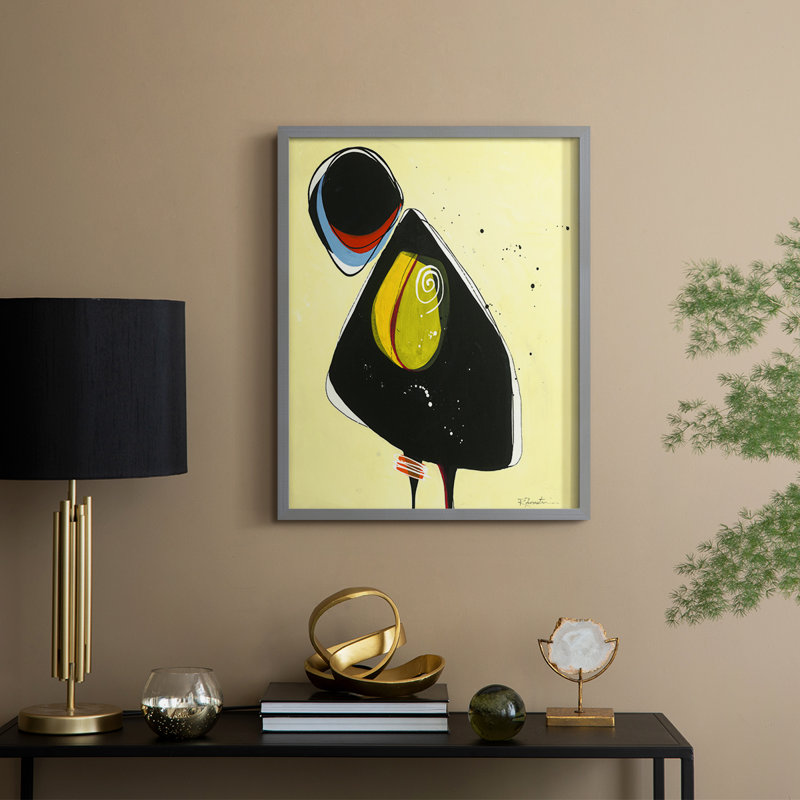 Envie de jouer? «I», reproduction encadrée - bois massif, H 21 po x l 17 po, Gris