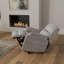 Fauteuil relevable moelleux en tissu colombe Lucie