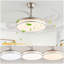 Ventilateur de plafond moderne à DEL 42 pouces à 2 niveaux avec lumière et télécommande, pales rétractables, moteur à courant continu réglable à 6 vitesses, fonctionnement silencieux pour le salon, la chambre à coucher, la salle à manger
