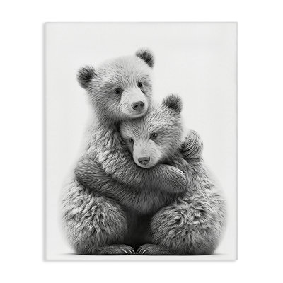 «Two Hugling Bears», art mural sur toile par Annalisa Latella