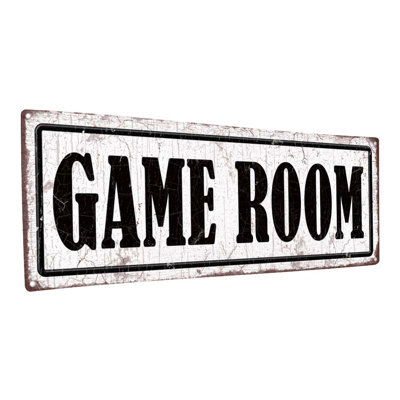 «Distress, Game Room Metal Sign» sur