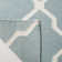 Dhurrie Hand Woven Flat Weave Wool/Cotton Geometric Rug in Light Blue/Ivory