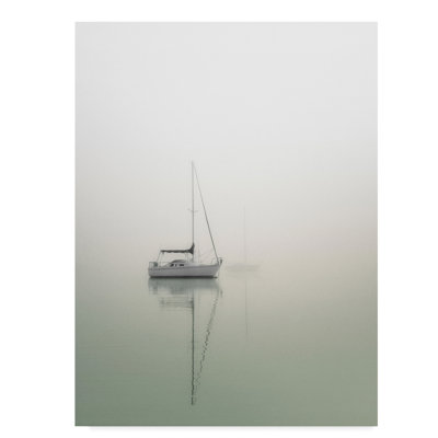 « voiliers on calme lake », reproduction de photo sur toile tendue