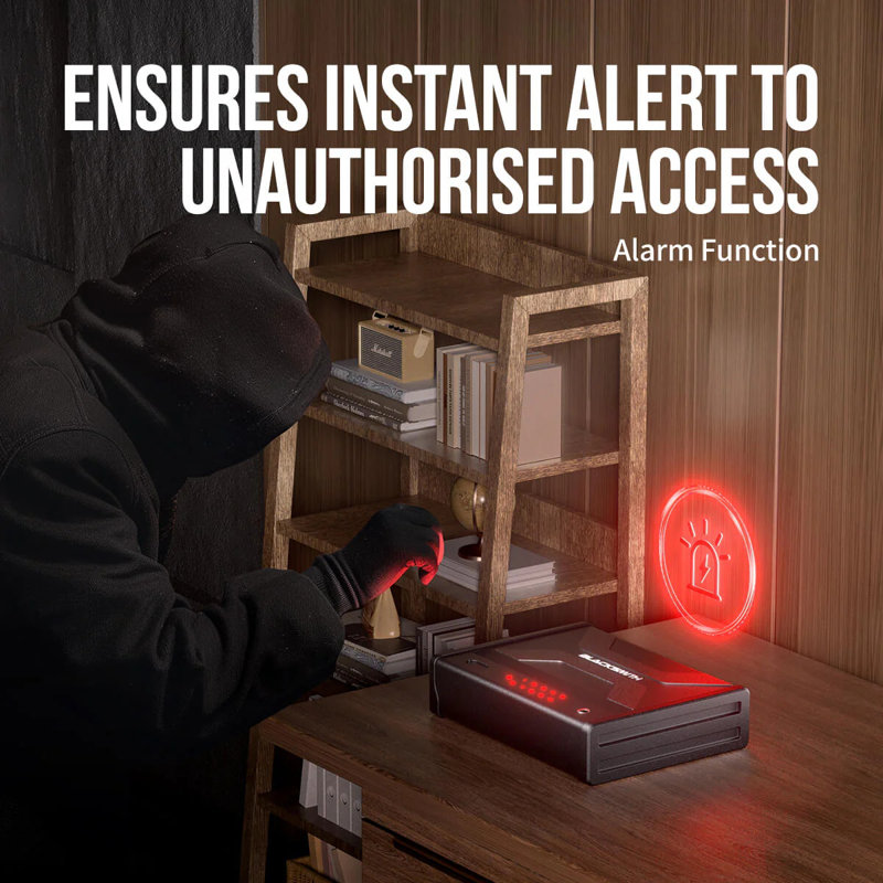 Pro Pistols Safe, Bedside Gun Box APP Fingerprints