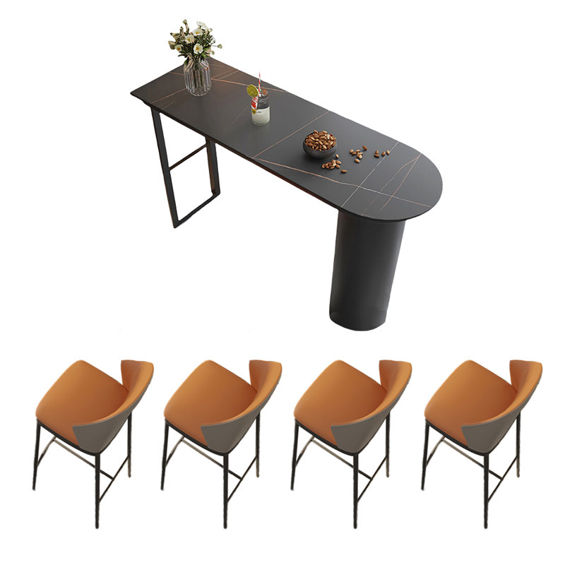 Bar Middle Island, H 41,3 po x L 62,9 po x l 15,7 po, Noir