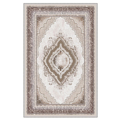 Runner Matney Oriental Machine Woven 2'7"" x 6'7"" Polyester Area Rug in Brown/Gray/Beige -  East Urban Home, FFBC408F4112493E9A9811E277EBDE24