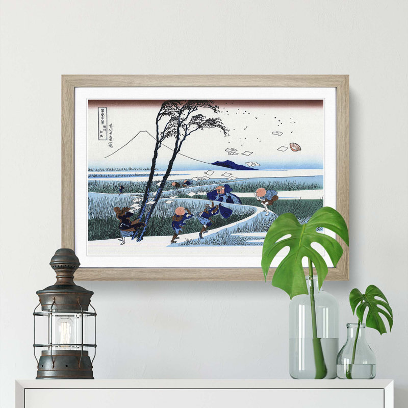 Ejiri in the Suruga Province by Katsushika Hokusai - Picture Frame Painting Print, Oak Framed, 48cm H x 65cm W x 2cm D
