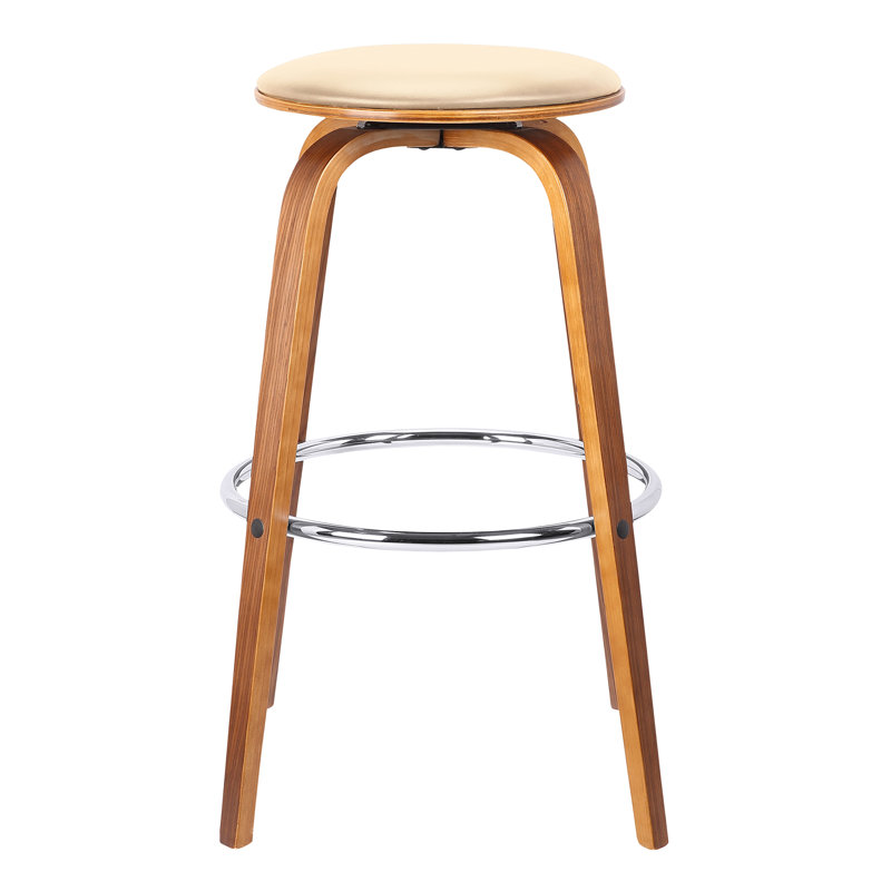 Swivel Upholstered Counter Stool, 73.66cm H x 43.18cm W x 43.18cm D, Cream