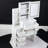 29.2" Small Size Left Bedside Cabinet Led Mirror Vanity Table + Cushioned Stool, Large Sliding, Touch Control, 3-Color Switch, Brightness Adjust Mirror, High Capacity Storage, Epa, Gcc, Ul Certificate-2056641053
