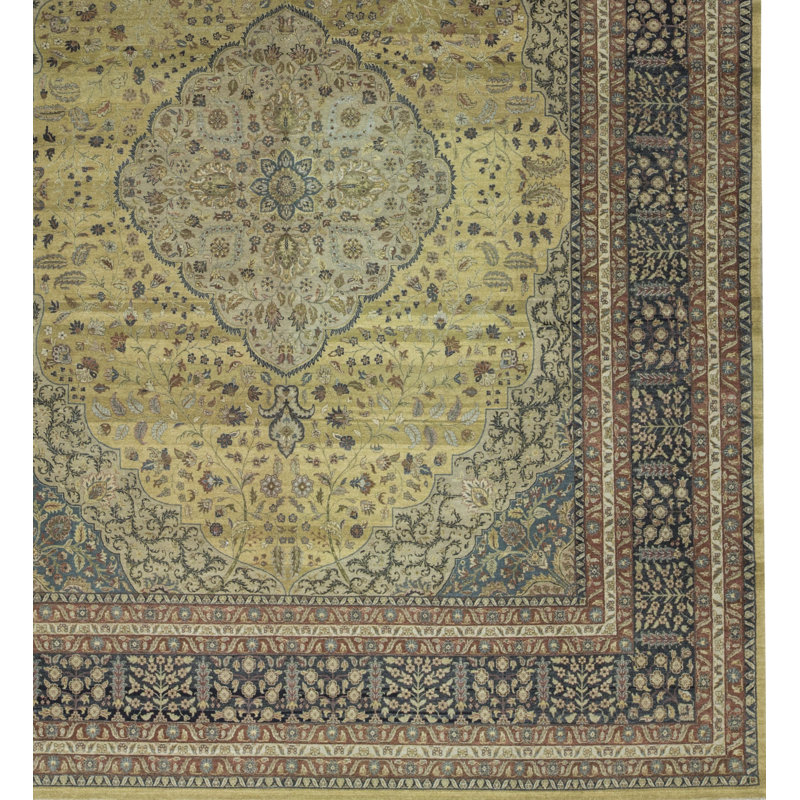 One-of-a-Kind Rectangle 11'10" x 14'8" Hand Knotted Area Rug