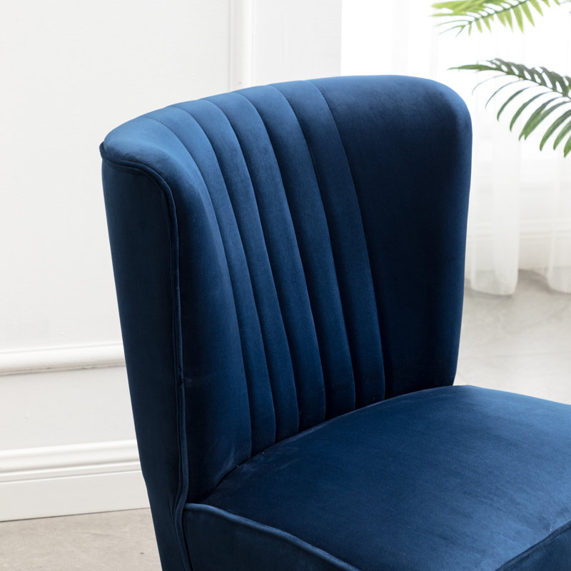Fauteuil d'appoint Blue Velvet, Bleu
