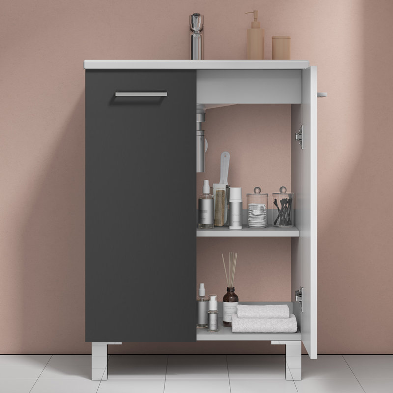 Logic 23.6'' W Single Vanity, Anthracite