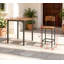 Ensemble de tabourets de table de pub compacts, meubles de conversation robustes en bois et métal pour petits appartements