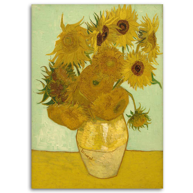 Wall Sunflowers - Wrapped Canvas Print, 60cm H x 40cm W