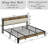 Platform Bed Frame with Storage, Upholstere Headboard with Charging Station, Sturdy Metal Support, Noise-Free, No Box Spring Needed, Easy Assembly-246066610