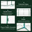 Tunnel 200*100*80 cm Steel 1 Piece Walk-in Greenhouse Clear Walk-in Spacious Design