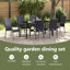 Garden Dining Set 7 Pcs PE Rattan-1914482614
