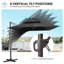 9' X 11' Double Top Cantilever Umbrella With Weighted Base-1089490261