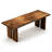 Brown Rectangular Solid Wood Dining Table-245076223