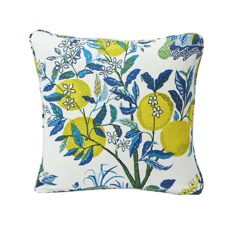 Citrus Garden Pillow, Pool, 18" H x 18" W