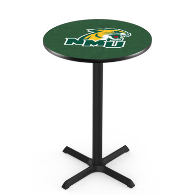 NCAA Round Metal Base Dining Table