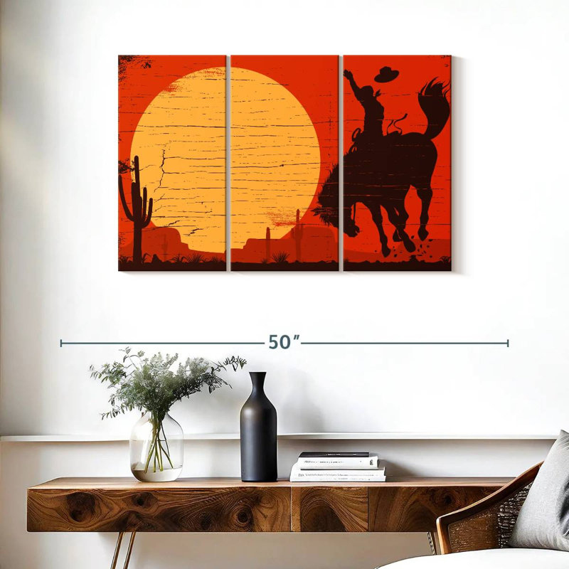Lelar American Cowboy, 24" H x 38" W