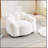 Lotus Type Compression Sofa Adult Bean Bag With Pull Ring For Easy Movement, Suitable For Living Room And Bedroom, White-1964659085