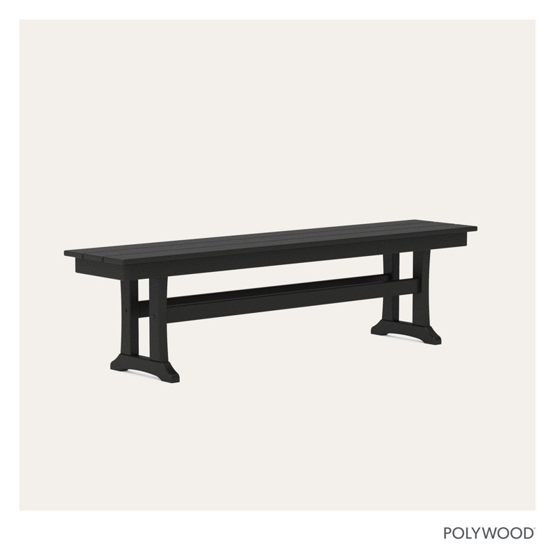 Banc à tréteaux Farmhouse, Noir