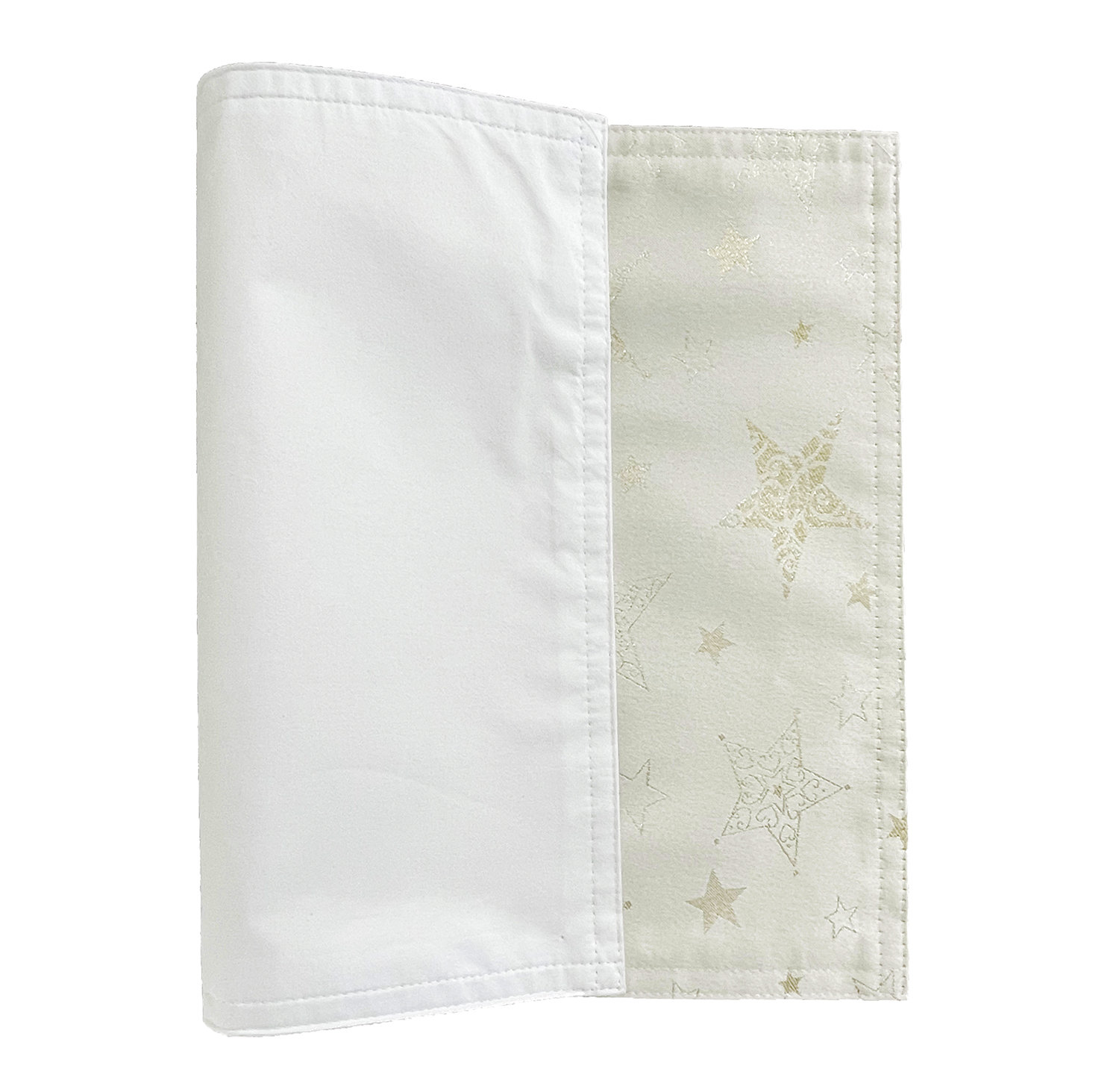 Latitude Run® Ivory Embroidered Metallic Gold Star Placemats, Set Of 4
