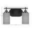 Barre d'éclairage de salle de bain 2 lumières Roderik avec verre matriciel de 4 po-1771663180-1771663182