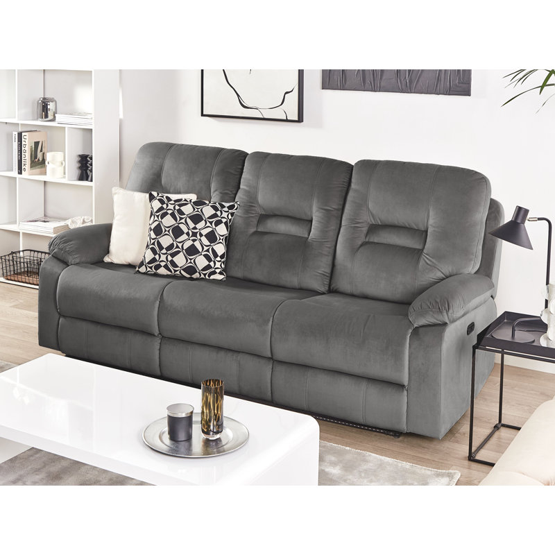 Aldea 3 Seater Velvet Electric Reclining Sofa, Grey
