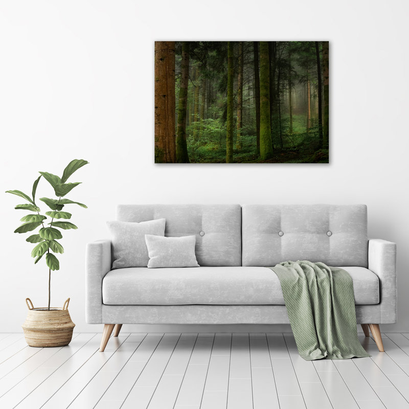Fog In The Forest - Wrapped Canvas Print