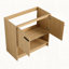 Meuble-lavabo 36 po avec lavabo en céramique, 2 portes à fermeture douce, meuble-lavabo autoportant, contreplaqué-111832140-111832141