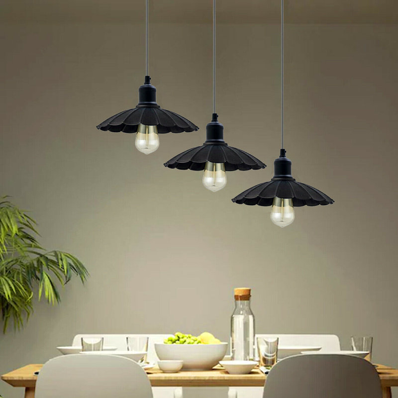 Bunceton 1 - Light Black Pendant, Black