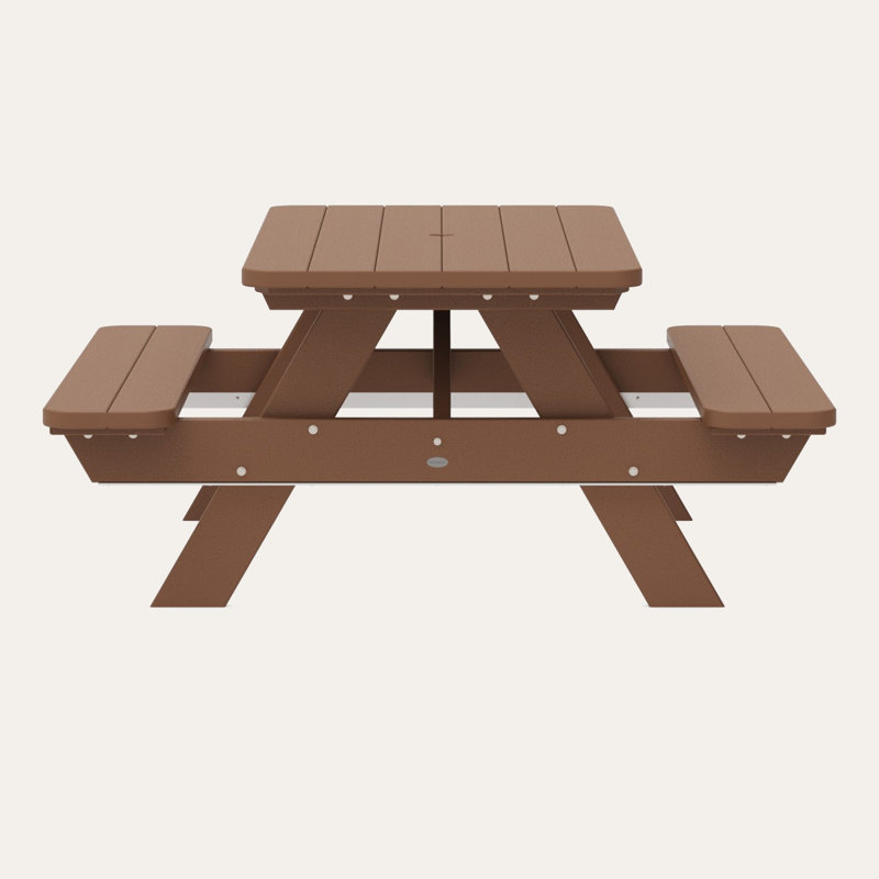 POLYWOOD Park 72" Picnic Table, Teak