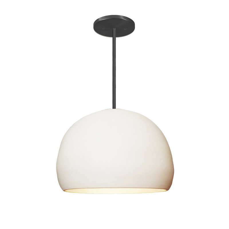 1 - Light Pendant, Black, Matte White