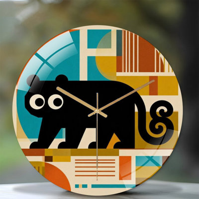 Horloge murale 12 po ronde en verre trempé avec mouvement à quartz silencieux