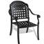 Patio en fonte d'aluminium avec coussins - 5 pièces, noir, 4, antirouille, résistant aux intempéries, tous les outils inclus 5 meubles noirs et table empilable-1623656909