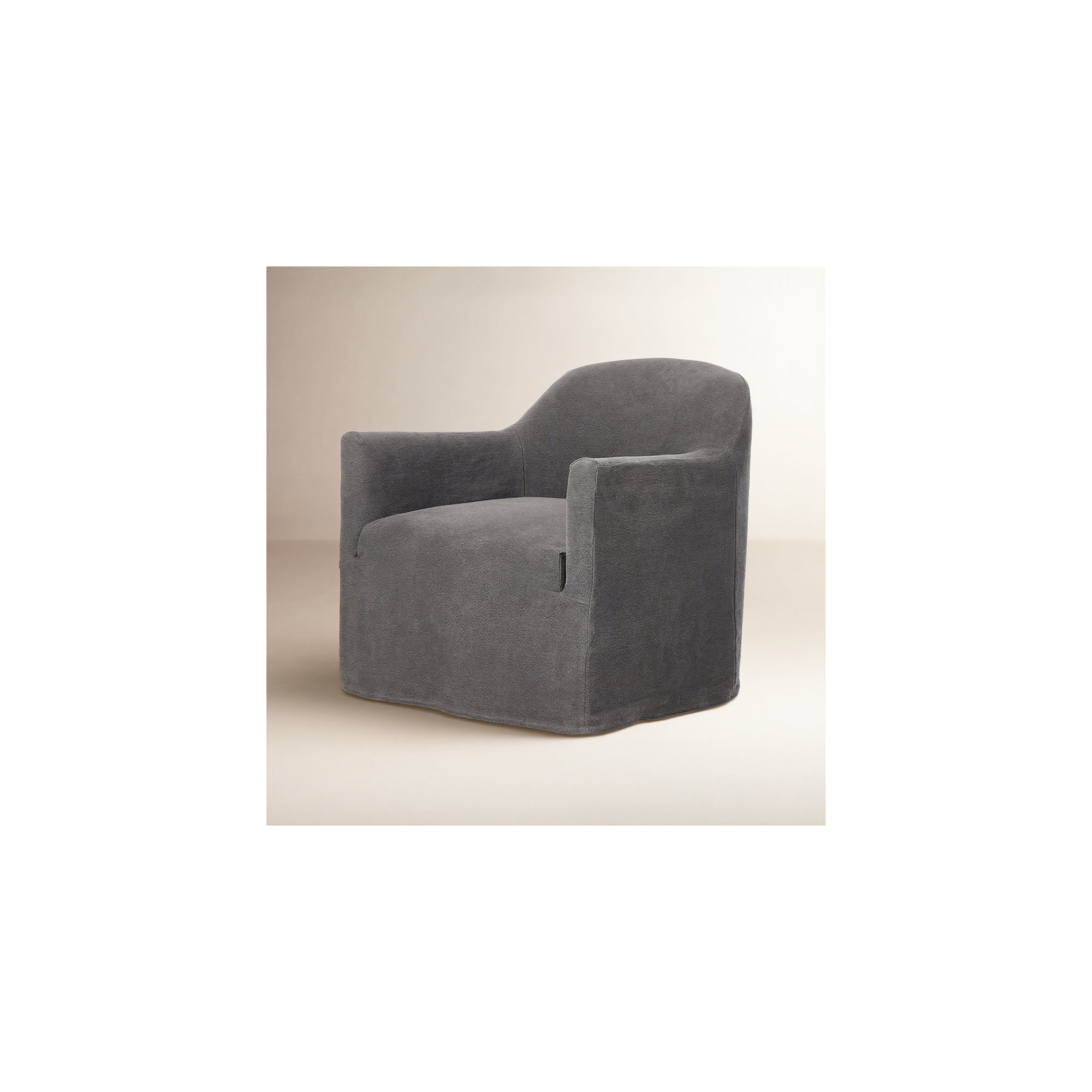Lowell Swivel Chair, Blue Linen