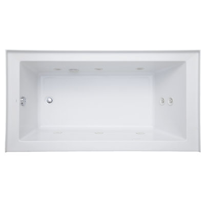 Signature Hardware 60" x 32" Sitka Acrylic Alcove Whirlpool Tub 