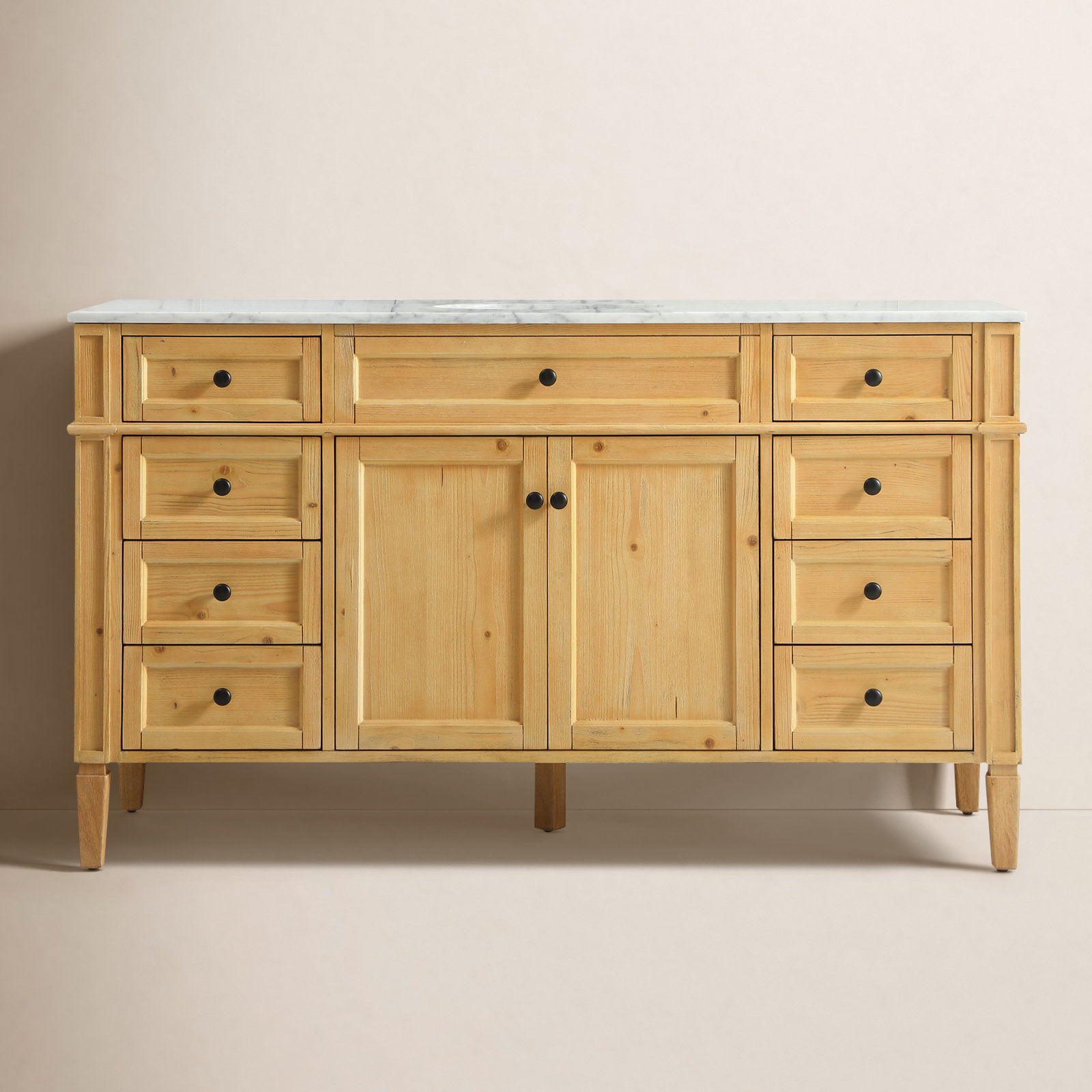 Rivers 60'' Single Bathroom Vanity, Light Brown