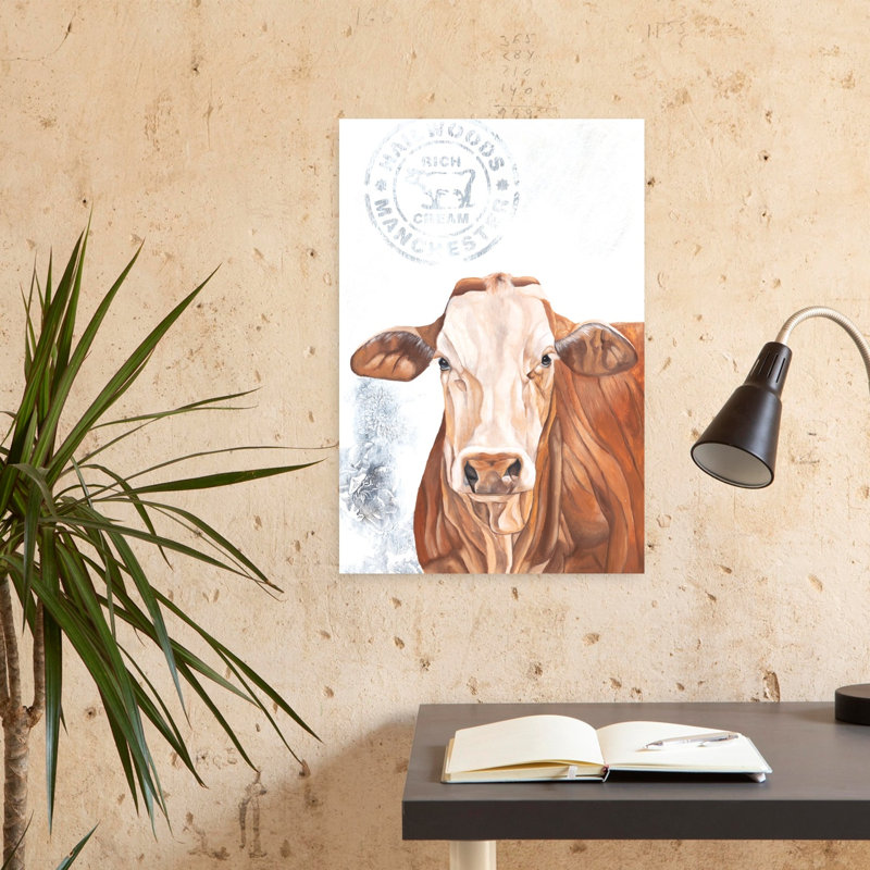 Big Buddy Abstract Contemporary Cow Art, 24" H x 16" W