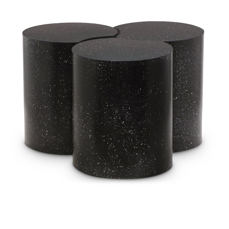 Ensemble de 3 tables de groupage Hylie, Noir, H 16 po x L 28 po x l 28 po