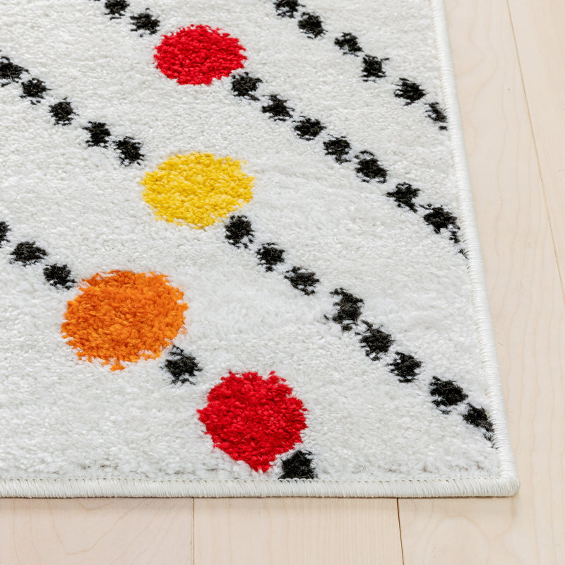 Abdulkadir Striped Polypropylene Rug, Rectangle 5' x 7'