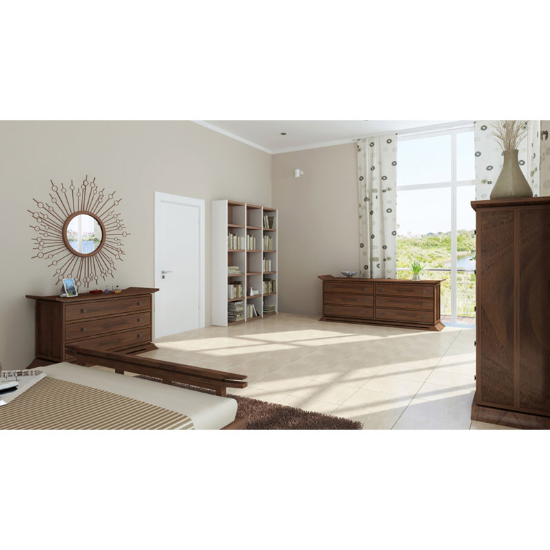 Kondo Solid Wood Bed, King