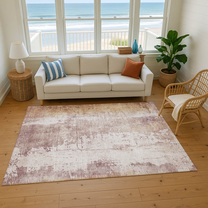 Premium Machine Washable Baford AMF1649 Abstract Rug, Rectangle 8' x 10'